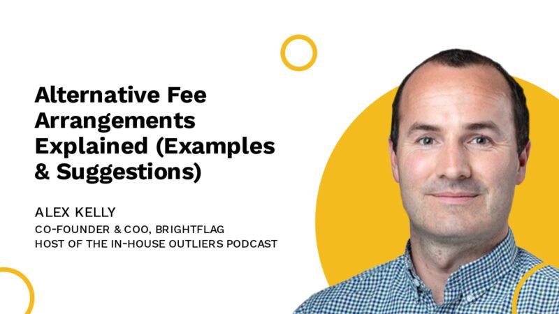 Alex Kelly, Brightflag Co-Founder and COO, smiling in a dress shirt on a white and yellow background, with the blog title 