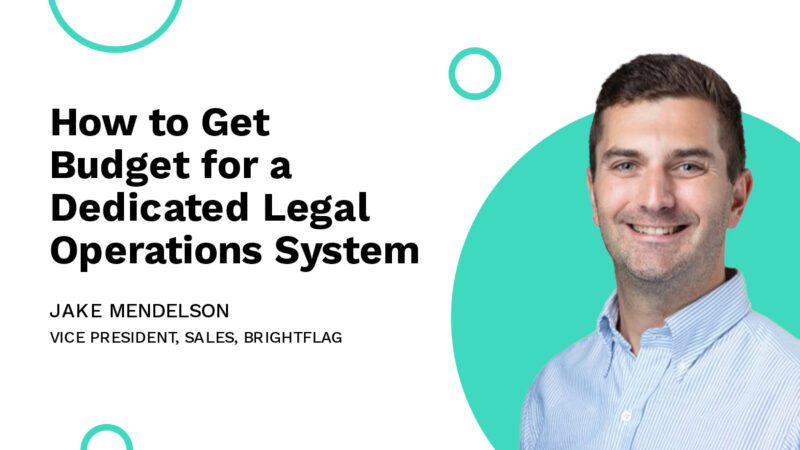 Jake Mendelson, Brightflag's VP of Sales, smiling in a dress shirt on a white and teal background, next to the blog title 