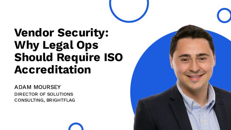 Brightflag's Director of Solutions Consulting, Adam Moursy, smiling ina suit on a white and blue background, next to the title 