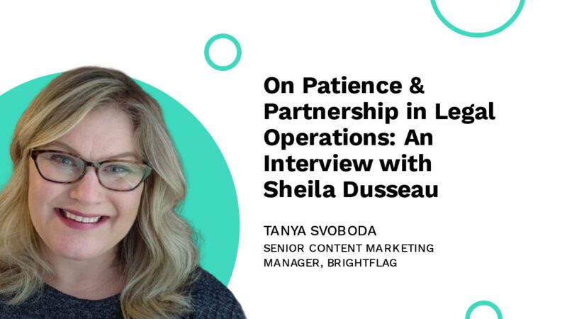 Tanya Svoboda, Brightflag's Senior Content Marketing Manager, smiling in front of a white and teal backdrop, with the blog title to her right, reading 