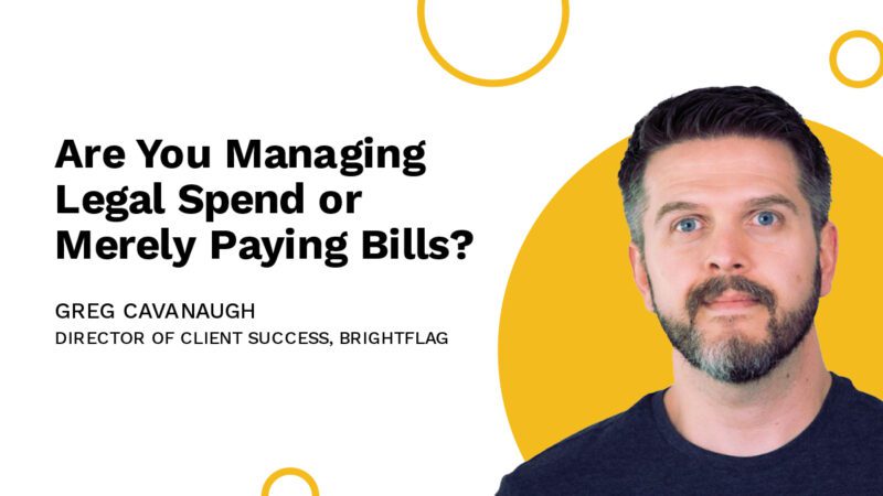 Gregory Cavanugh, Brightflag's Director of Client Success, smiling in front of a white and yellow backdrop, with the blog title 