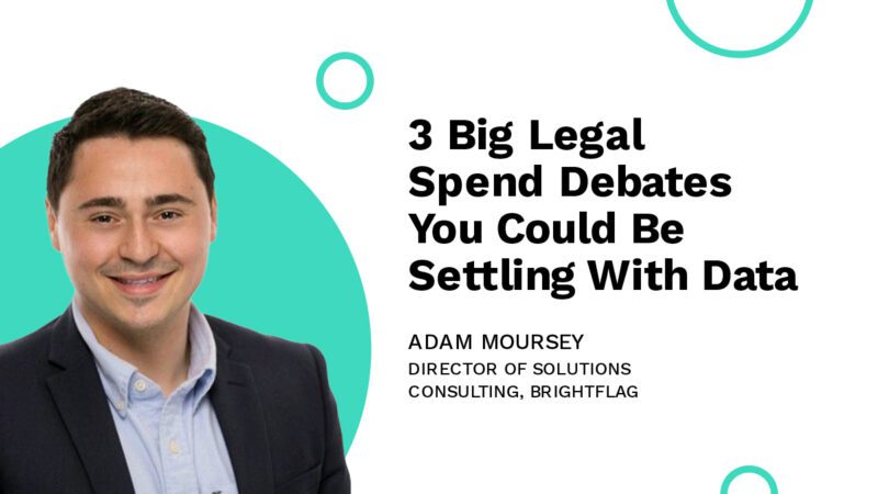Adam Moursey, Brightflag's Director of Solutions Consulting, smiling in a suit on a white and teal background, with the blog title 