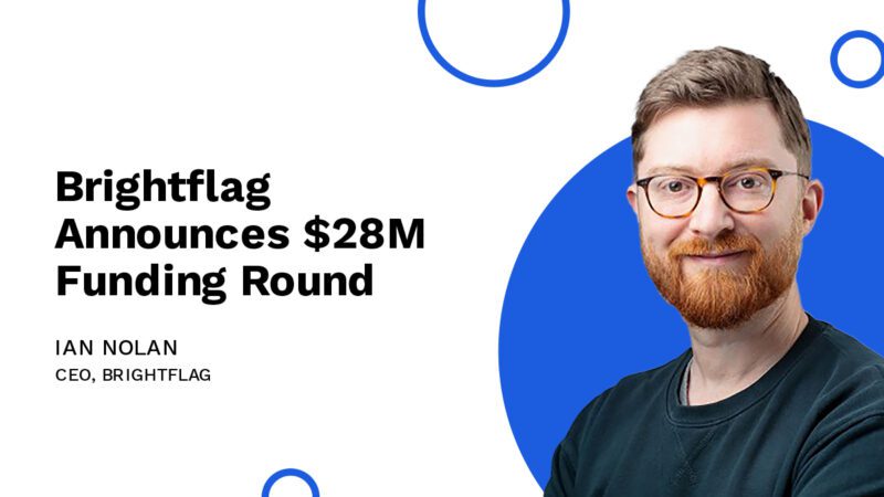 Ian Nolan, Brightflag's Founder, smiling in glasses on a white and blue backdrop, with the blog title 