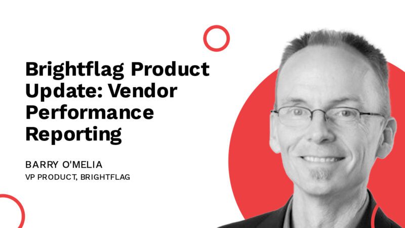 Brightflag's VP of Product, Barry O'Melia, smiling in front of a red and white background, with the blog title 