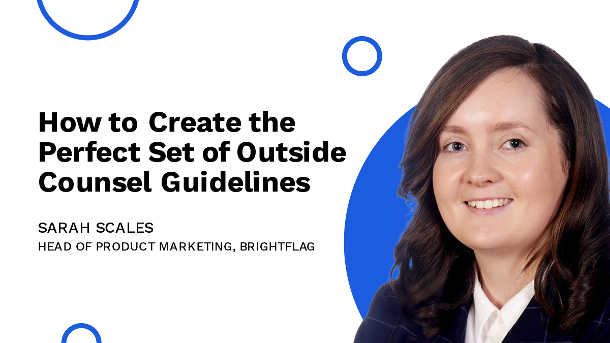 Brightflag's Head of Product Marketing, Sarah Scales, smiling in business attire, with the blog title 