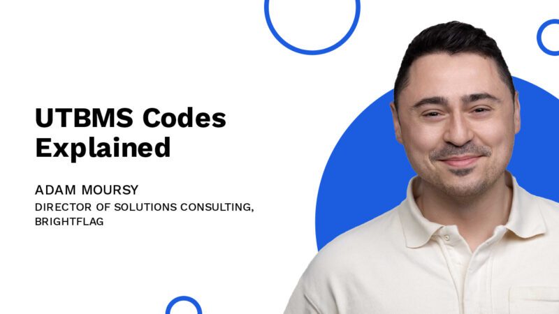 Director of Solutions Consulting, Adam Moursy, smiling in a white business shirt in front of a white and blue background, with the title 