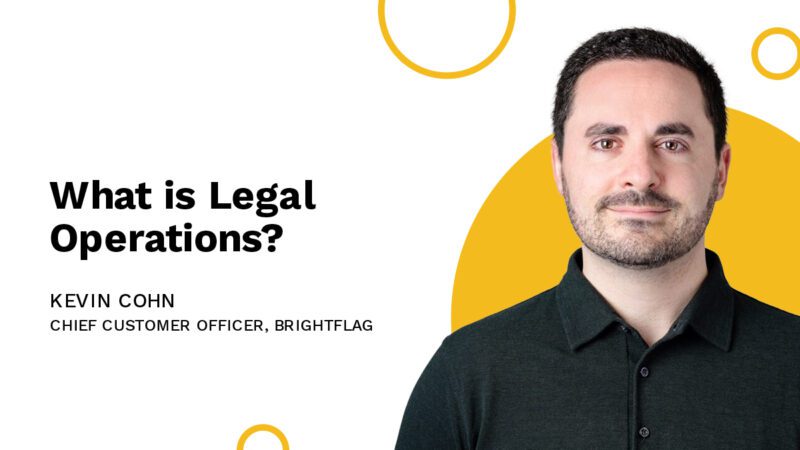Kevin Cohn, Brightflag's Chief Customer Officer, smiling in front of a yellow circular background, with the blog title 