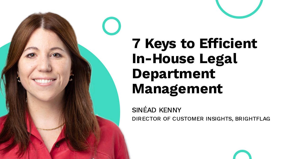 Brightflag's Director of Customer Insights, Sinead Kenny, smiling in a red button-up shirt in front of a white background with teal circles, and the blog title 