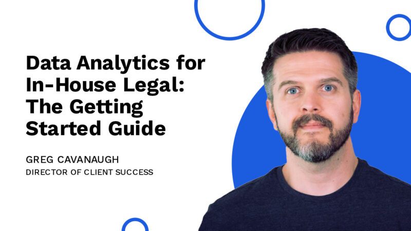 Greg Cavaugh, Director of Client Success at Brightflag, smiling in a dark blue shirt, in front of a white background with blue circles, next to the title text 