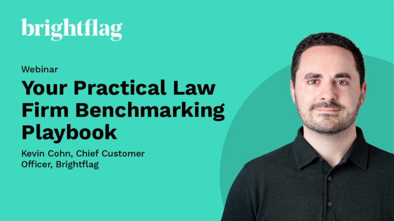 Kevin Cohn, Brightflag's Chief Customer Officer, smiling in a black dress shirt on a blue background, next to the webinar title 