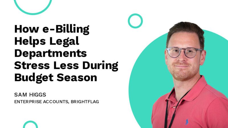 Profile photo of Sam Higgs, Enterprise Accounts at Brightflag, smiling in glasses and a pink shirt, next to the blog title 