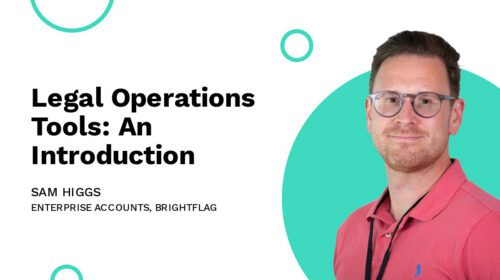 Brightflag Enterprise Account Executive, Sam Higgs, in a pink polo, smiling in front of a teal and white background, next to the blog title 