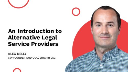 Alex Kelly, Co-Founder of Brightflag, smiling in a business shirt on a white and red background, with the blog text,