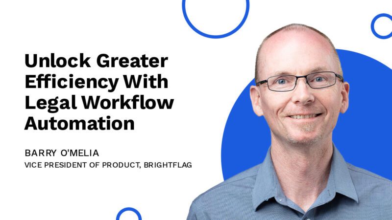 Brightflag's Vice President of Product, Barry O'Melia, smiling in a blue button-up shirt with glasses, in front of a white and blue background, with the blog title 