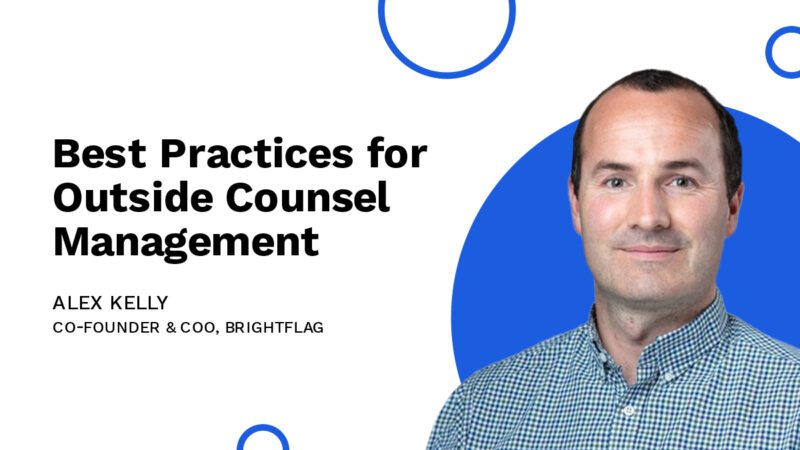 Brightflag Co-Founder and COO Alex Kelly, smiling in a blue business shirt, in front of a white and blue background, with the blog title 