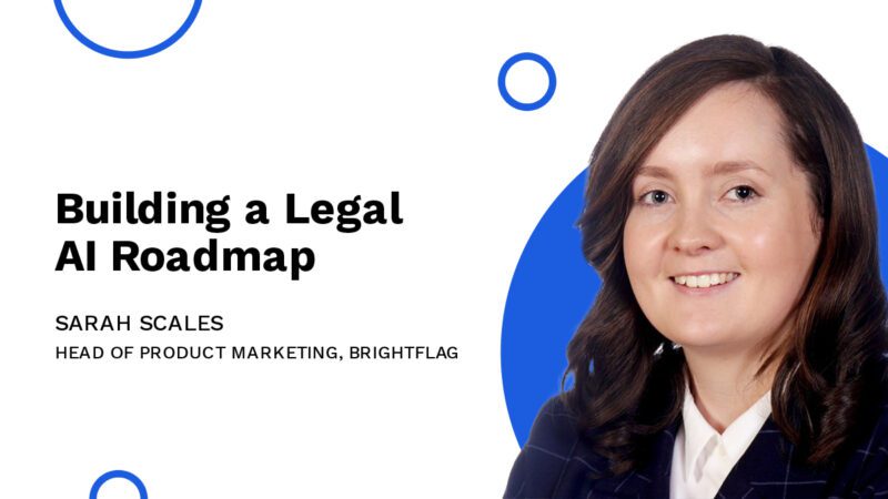 Brightflag's Head of Product Marketing, Sarah Scales, smiling in business attire on a white and blue background, with the blog title 