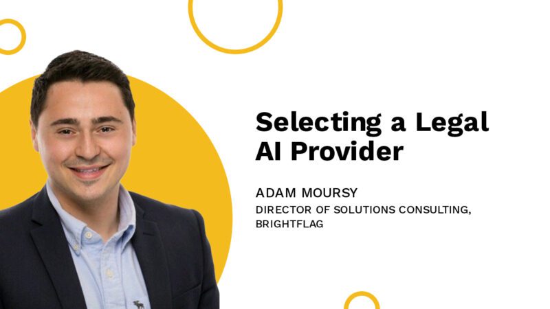 Brightflag's Director of Solutions Consulting, Adam Moursey, smiling in front of a yellow and white background, next to the blog title 