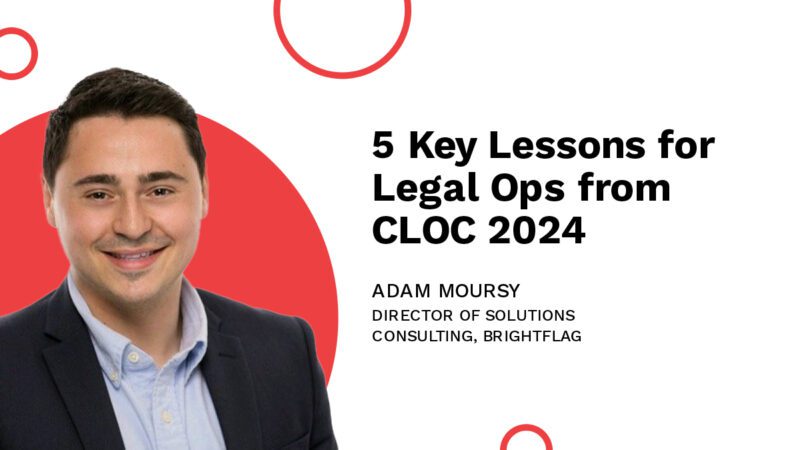 Brightflag's Director of Solutions Consulting, Adam Moursy, smiling in front of a red and white background in a suit, next to the blog title 