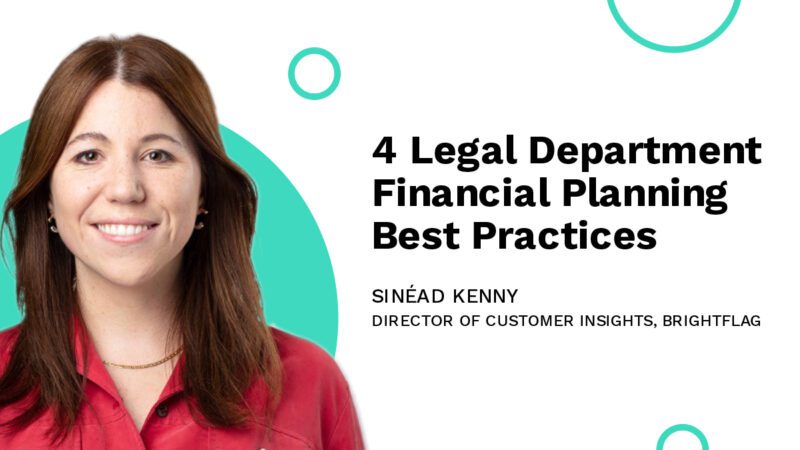 Brightflag Director of Customer Insights, Sinead Kenny, smiling in a red shirt in front of a white and blue background, with the blog title 