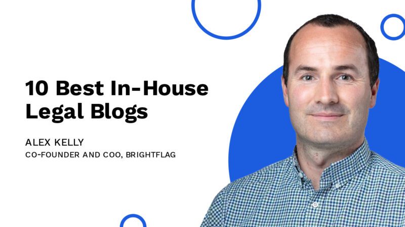Brightflag Co-Founder and COO Alex Kelly, smiling in a blue dress shirt, in front of a white and blue background with the blog title 