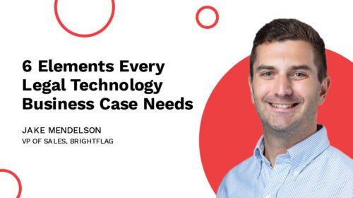 Brightflag's VP of Sales, Jake Mendelson, smiling in a dress shirt in front of a red and white background, with the blog title