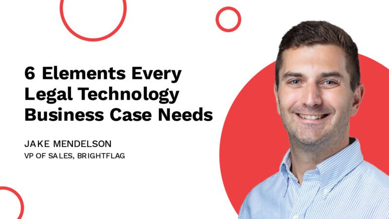 Brightflag's VP of Sales, Jake Mendelson, smiling in a dress shirt in front of a red and white background, with the blog title