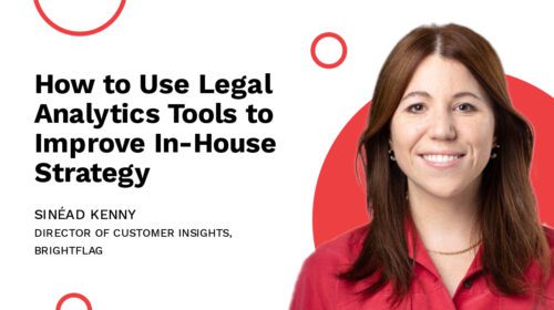 Sinead Kenny, Brightflag's Director of Customer Insights, smiling in front of a white and red background, in a red dress shirt, with the blog title