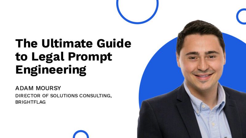 Brightflag's Director of Solutions Consulting, Adam Mousy, in a suit jacket and blue dress shirt, smiling in front of a white and blue background, with the blog title 
