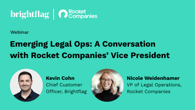 The Brightflag and Rocket Companies logos at the top in white on a teal background, with the webinar name 