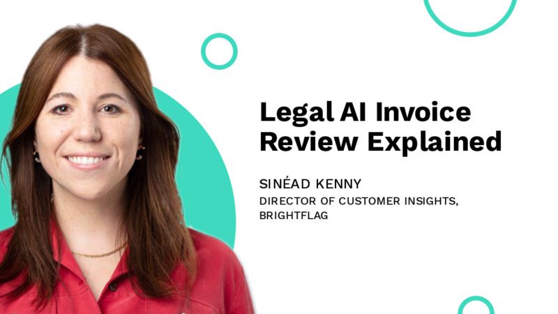 Brightflag's Director of Customer Insights, Sinead Kenny, smiling in a red business shirt, on a white and teal background, with the text