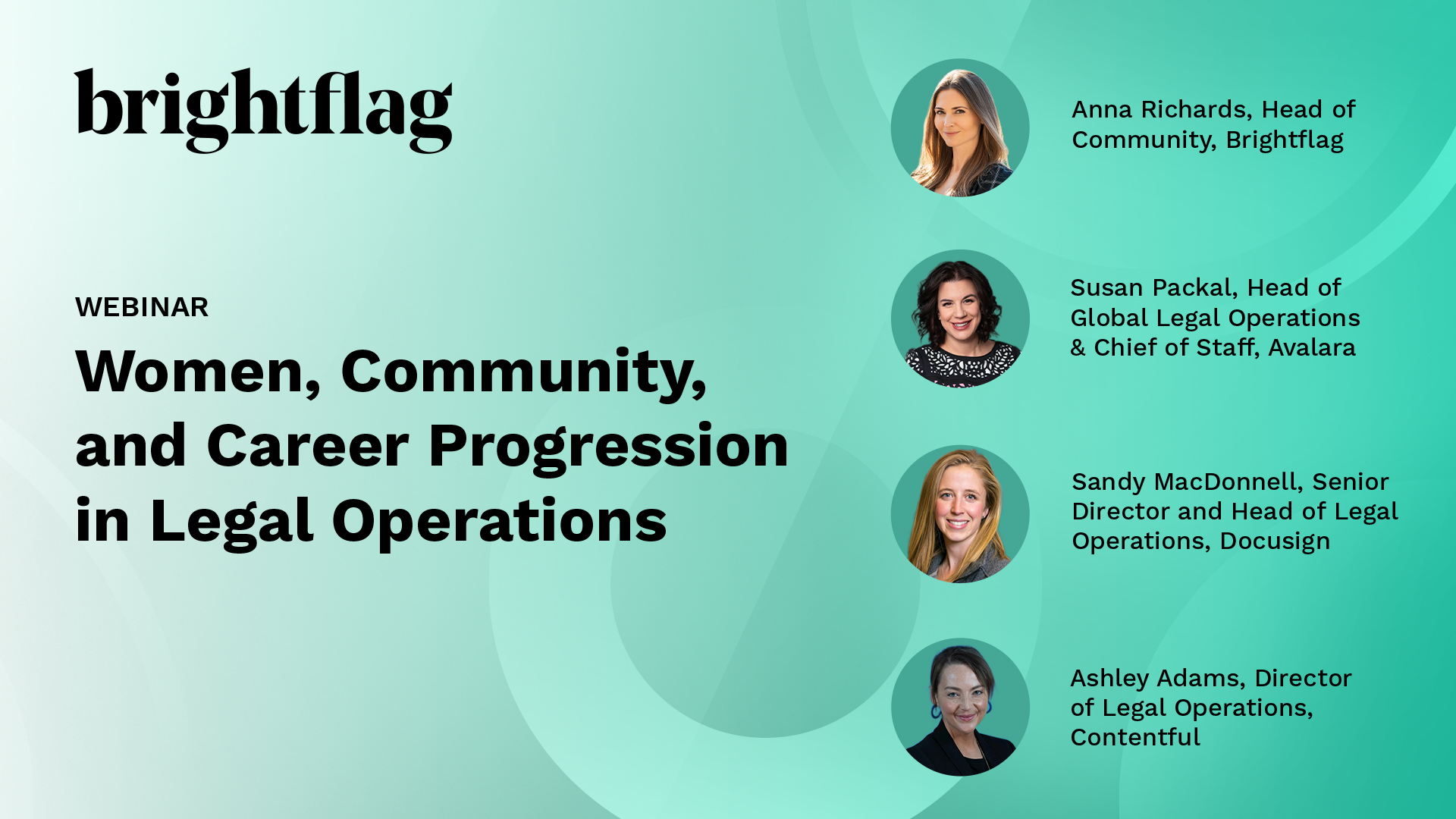 Teal background with the webinar title 