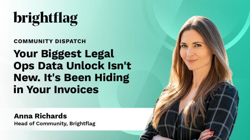 Brightflag's Head of Community, Anna Richards, smiling in a patterned business suit with arms crossed next to the blog text 